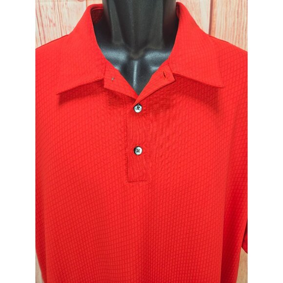 Tiger Woods Collection Nike Red Polo Shirt Large Dri-Fit Short Sleeve - Picture 3 of 8
